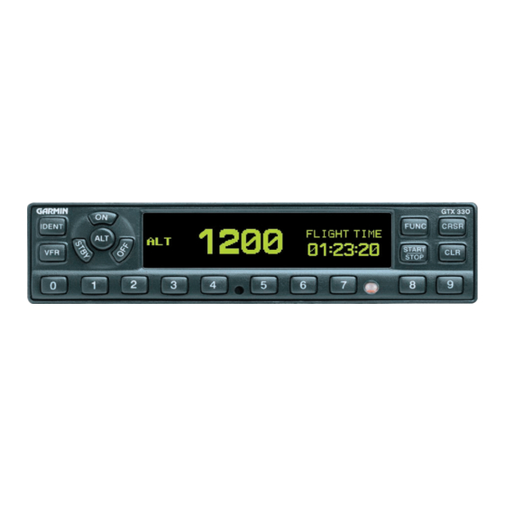 Garmin GTX 330 Pilot's Manual