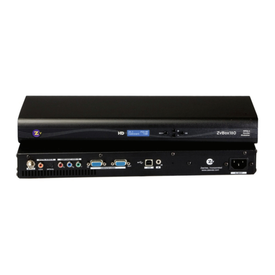 ZeeVee ZvBox 180 Get Going Manual