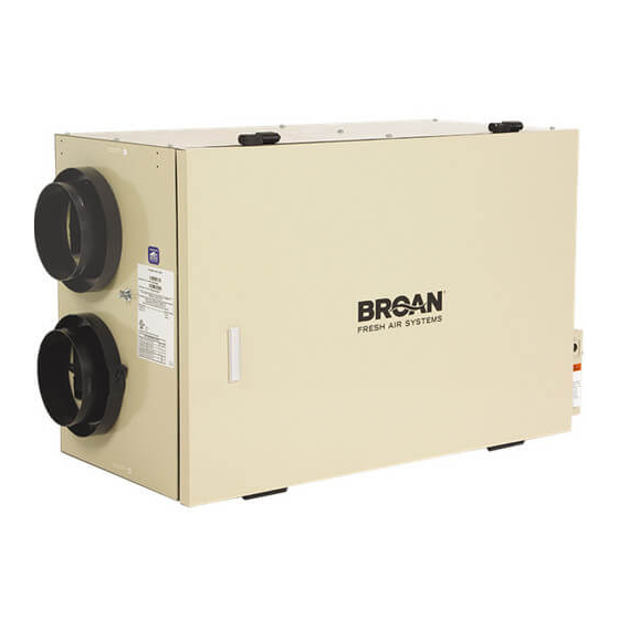 Broan HRV100H User Manual