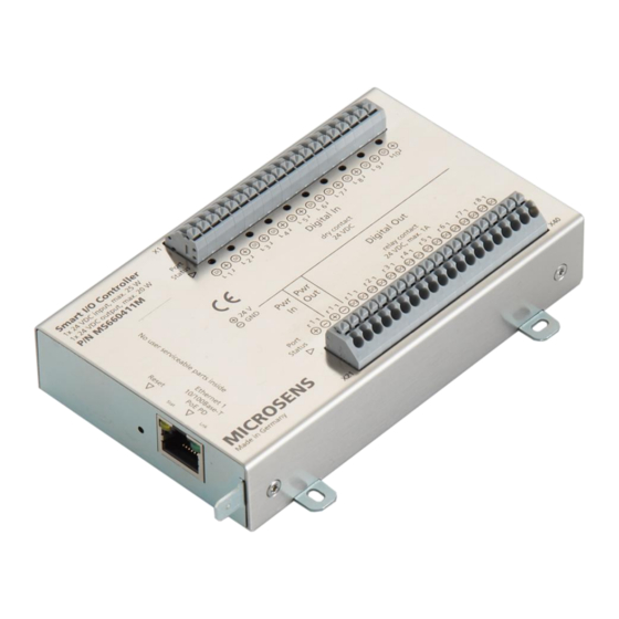 Microsens Smart I/O Controller Digital Quick Start Manual