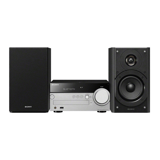 Sony CMT-SX7 Startup Manual
