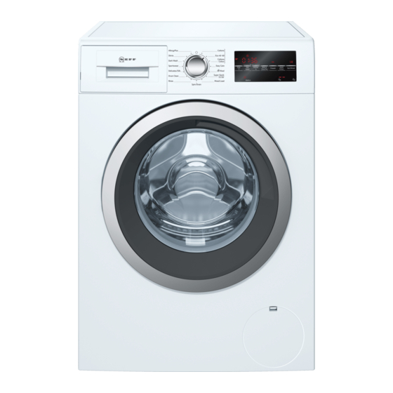 NEFF W7460X5GB User Manual And Installation Instructions