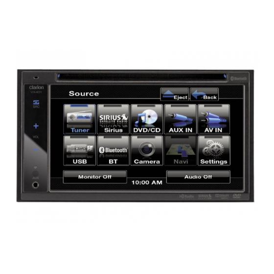 Clarion VZ401 Owner's Manual & Installation Manual
