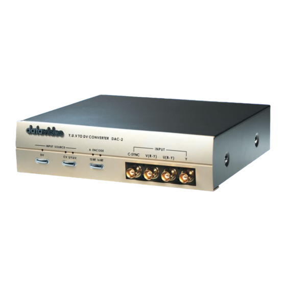 Datavideo DAC-2 Installation Manual