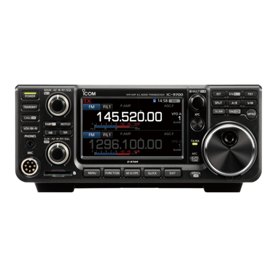 Icom IC-9700 Service  Manual Addendum