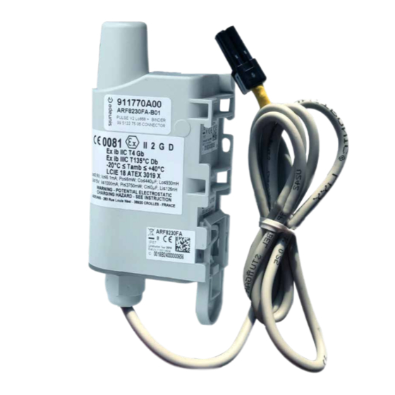Adeunis RF GAZPAR PULSE ATEX ARF8230FA-B02 Quick Start Manual