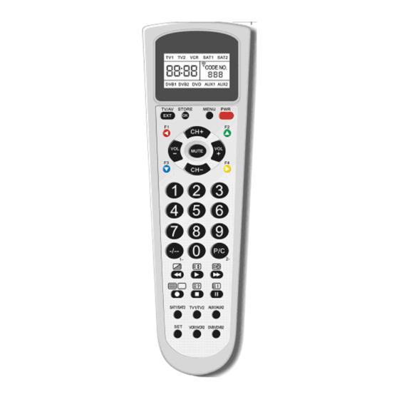 Vivanco 10 IN 1 UNIVERSAL LCD REMOTE CONTROL Manual