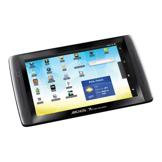 Archos 7 Home Tablet Quick Start Manual