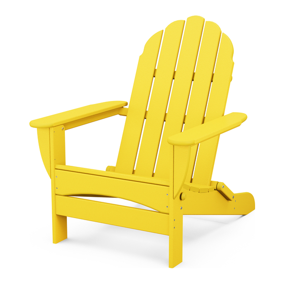 Polywood Classic Oversized Adirondack AD7030 Assembly Instructions