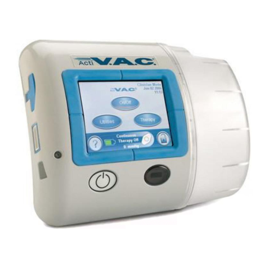 KCI ActiV.A.C. - Therapy System Reference Guide