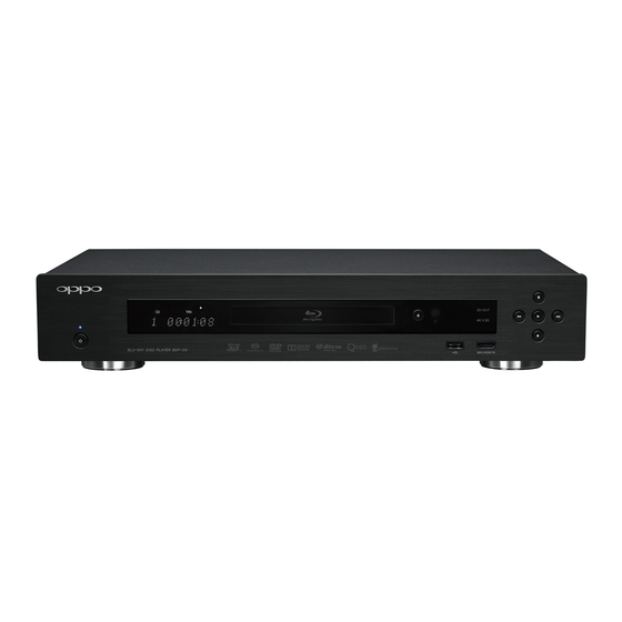 Oppo BDP-103 Installation Manual