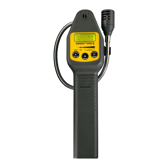 SENSIT Technologies HXG-3 Quick Start Instructions