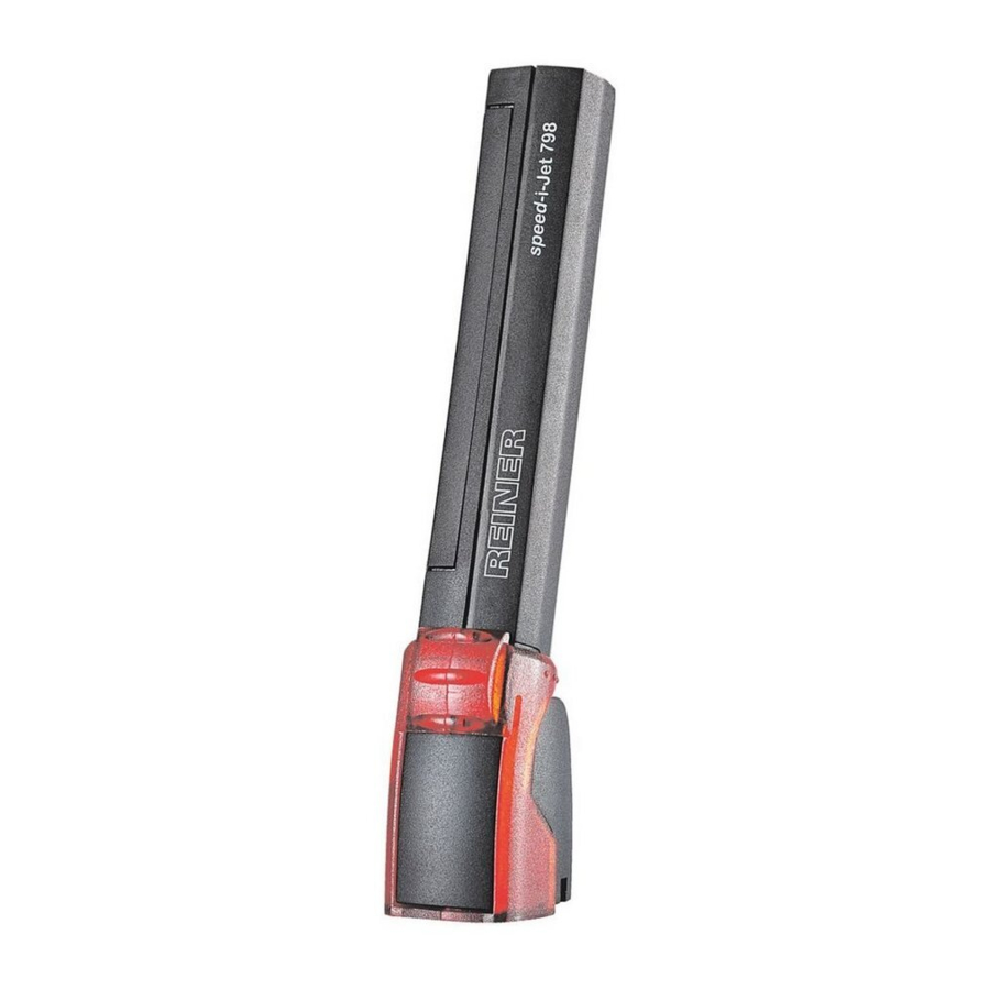 Reiner speed-i-Jet 798 Short Instruction
