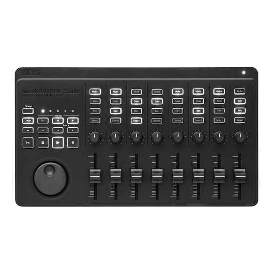 Korg nanoKONTROL Studio Quick Start Manual
