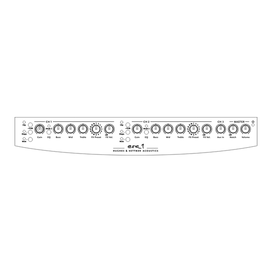 Hughes & Kettner Acoustics era 1 Manual