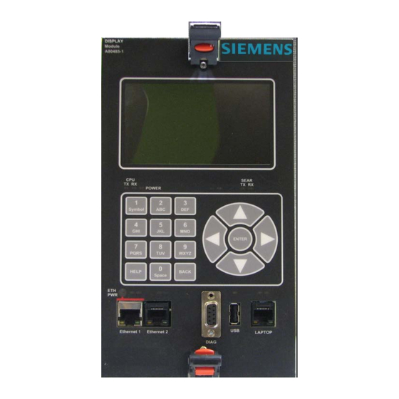 Siemens A80485-1 Display Module Manuals