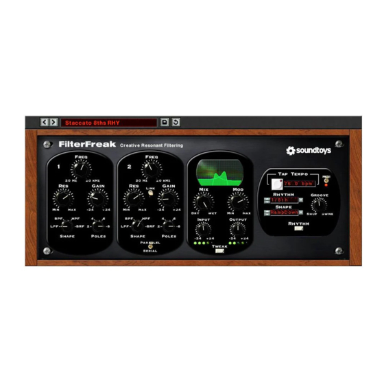 SoundToys FilterFreak Manual