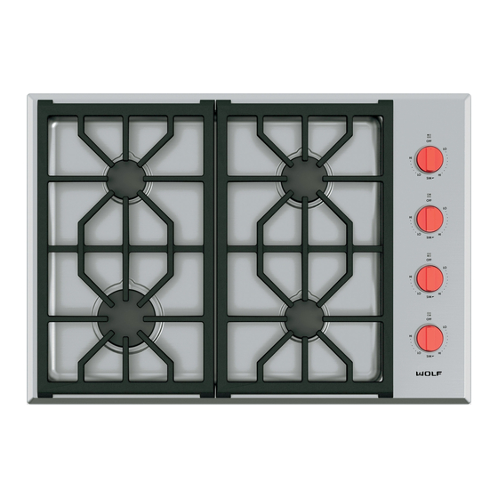 Wolf CG304P Professional Gas Cooktop Manuals
