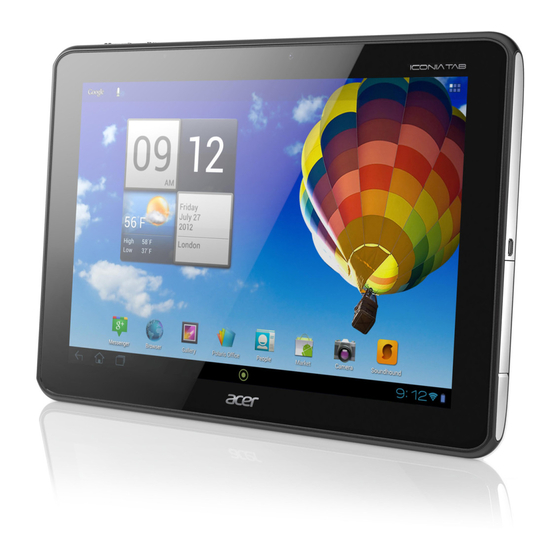 ACER Iconia TAB A511 Manuals