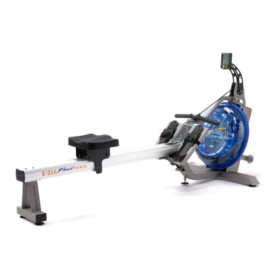 First Degree Fitness E-216 Fluid Rower Owner's Manual