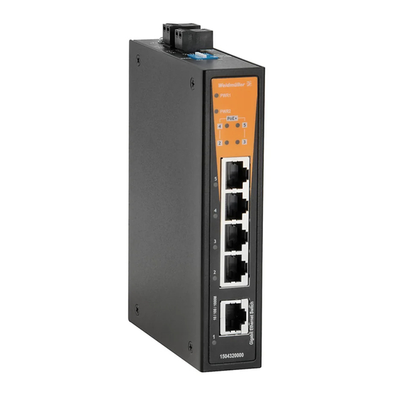 Weidmüller Basic Line IE-SW-BL05-4GTPoE Series Hardware Installation Manual