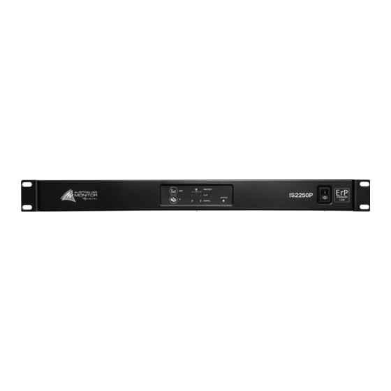 AUSTRALIAN MONITOR ISP Series Installation And Operation Manual