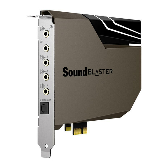 Creative Sound BLASTER AE-7 SB1800 Quick Start Manual