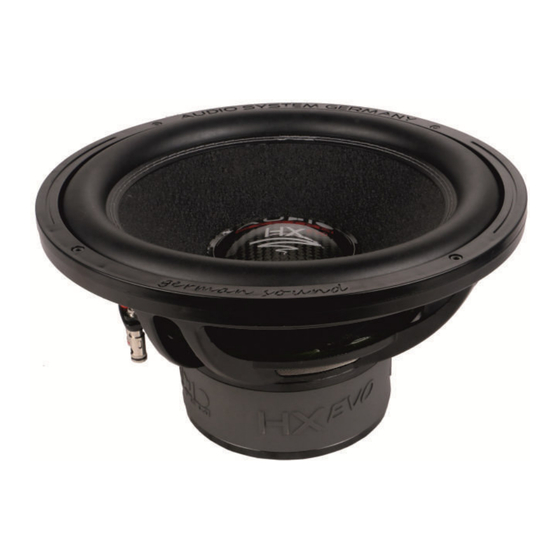 Audio System HX12 EVO User Manual