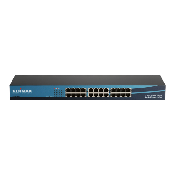 Edimax Rackmount Fast Ethernet Switch Quick Installation Manual