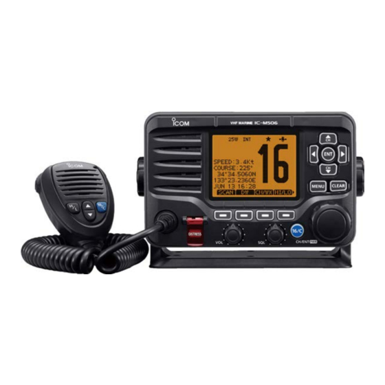 Icom IC-M506GE Instruction Manual