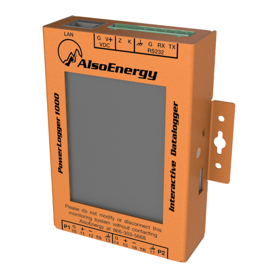 AlsoEnergy PowerLogger 1000 Manual