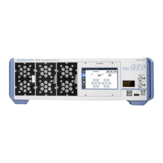 Rohde & Schwarz OSP220 Getting Started