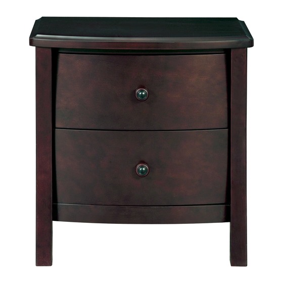 Simmons Juvenile Furniture Madisson Nightstand Assembly Instructions Manual