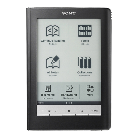 Sony PRS-600 Quick Start Manual