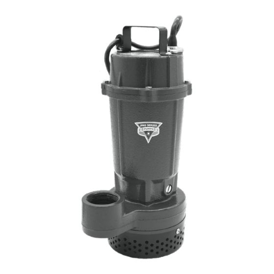 Pro Series Pumps S1033 Instruction Manual & Safety Warnings