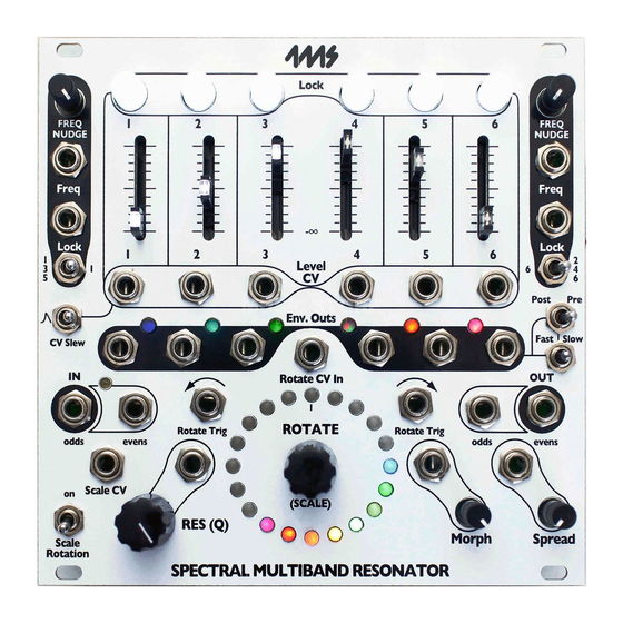 4ms Spectral Multiband Resonator Module Manuals