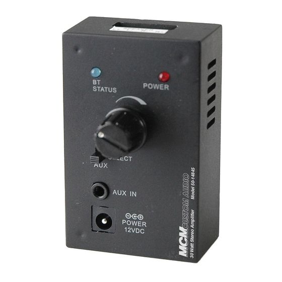 MCM Custom Audio 50-14845 Manual