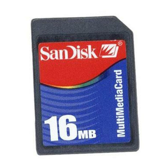 SanDisk SDMB-16-470 - 16 MB MultiMedia Card Manuals