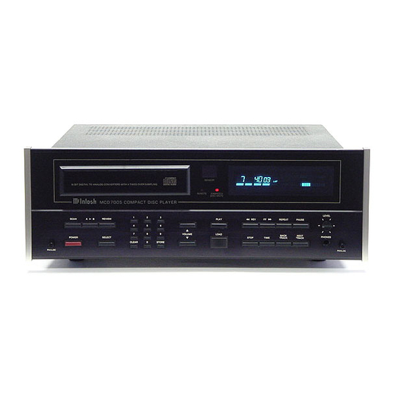 McIntosh MCD 7005 Manuals