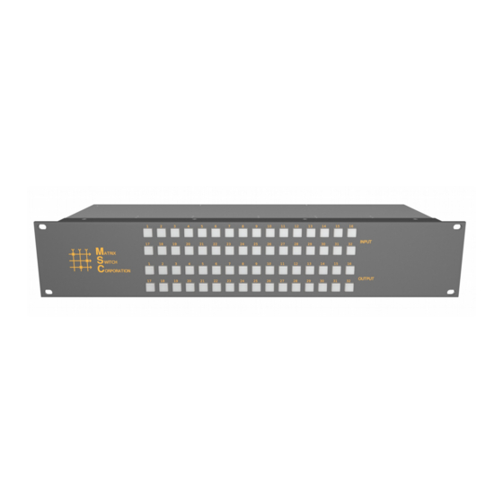 Matrix Switch Corporation MSC-XDM2000L Product Manual