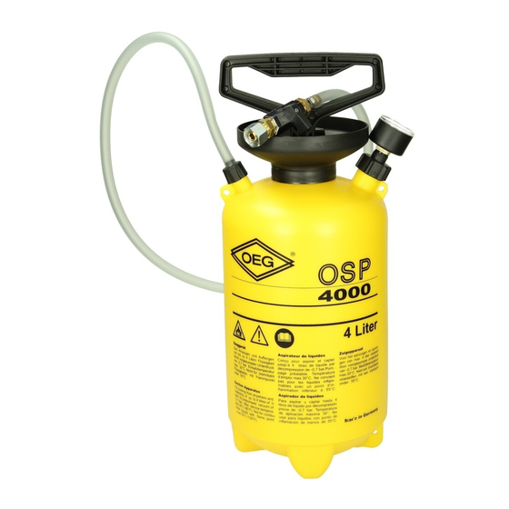 OEG OSP4000 Operation Manual And Spare Parts List