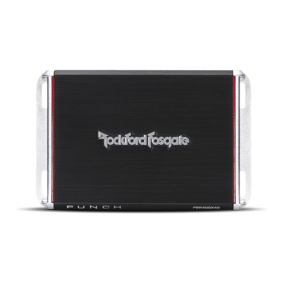 Rockford Fosgate PBR400X4D Quick Setup Manual
