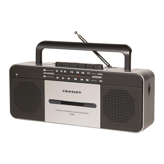 Crosley CT101A Instruction Manual