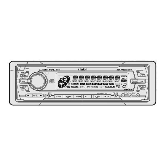 Clarion DXZ538R Owner's Manual