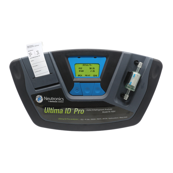 Neutronics ULTIMA ID PRO RI-700H Operation Manual
