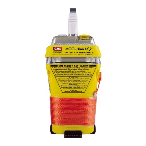 User Manuals: GME Accusat MT403 406 MHz EPIRB