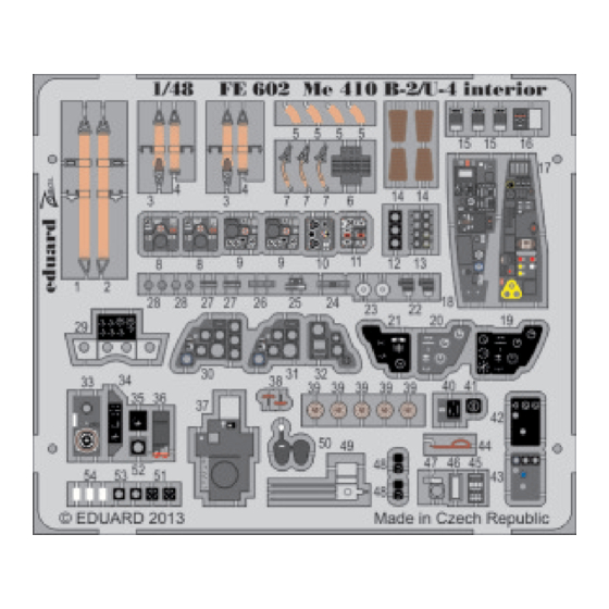 Eduard Me 410 B-2/U-4 interior S.A. Manual