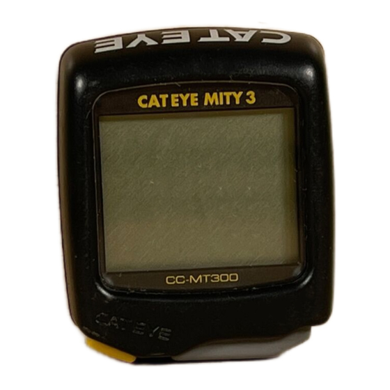 Cateye Mity 3 CC-MT300 - Cyclocomputer Manual