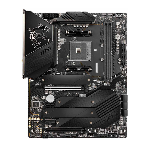 MSI MEG B550 UNIFY Quick Start Manual