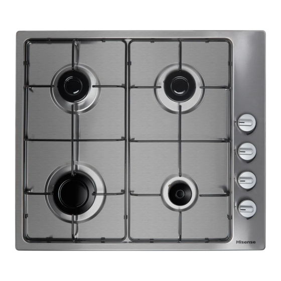 User Manuals: Hisense GM642XS Standard Gas Hob